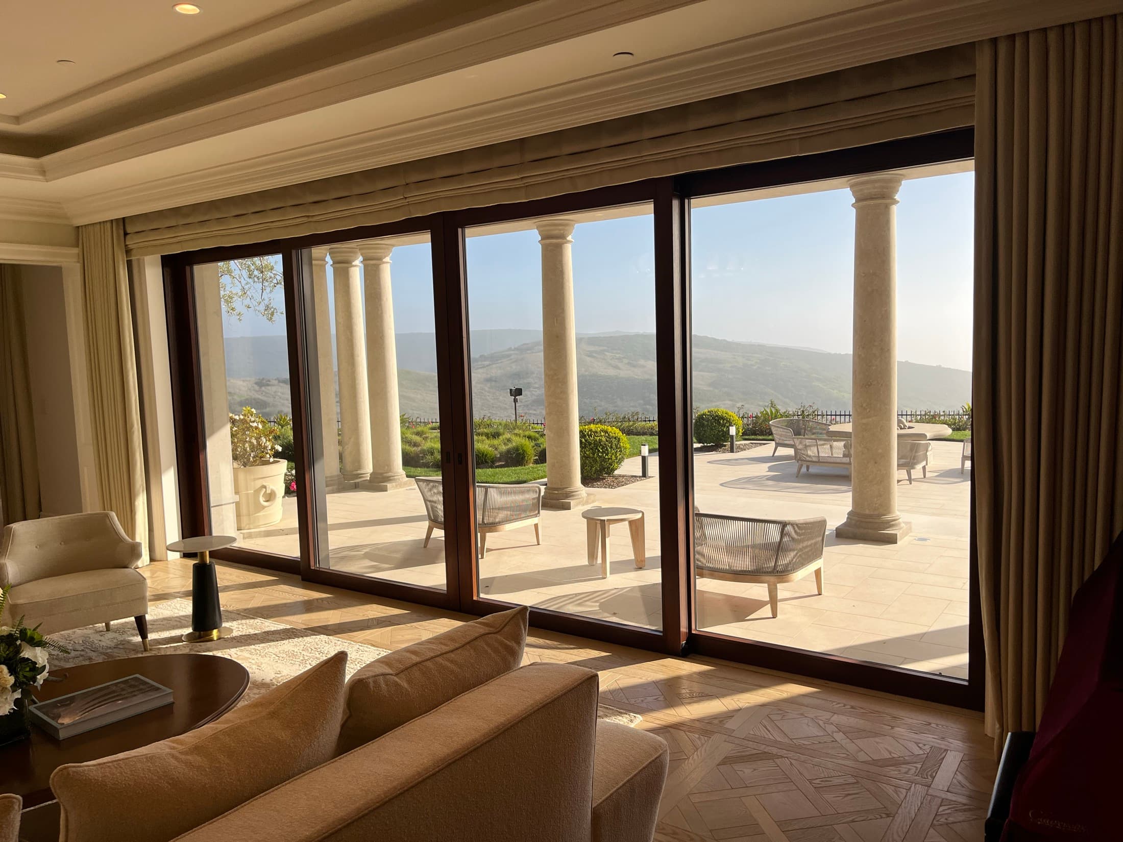 Refined exterior door and glazing installation