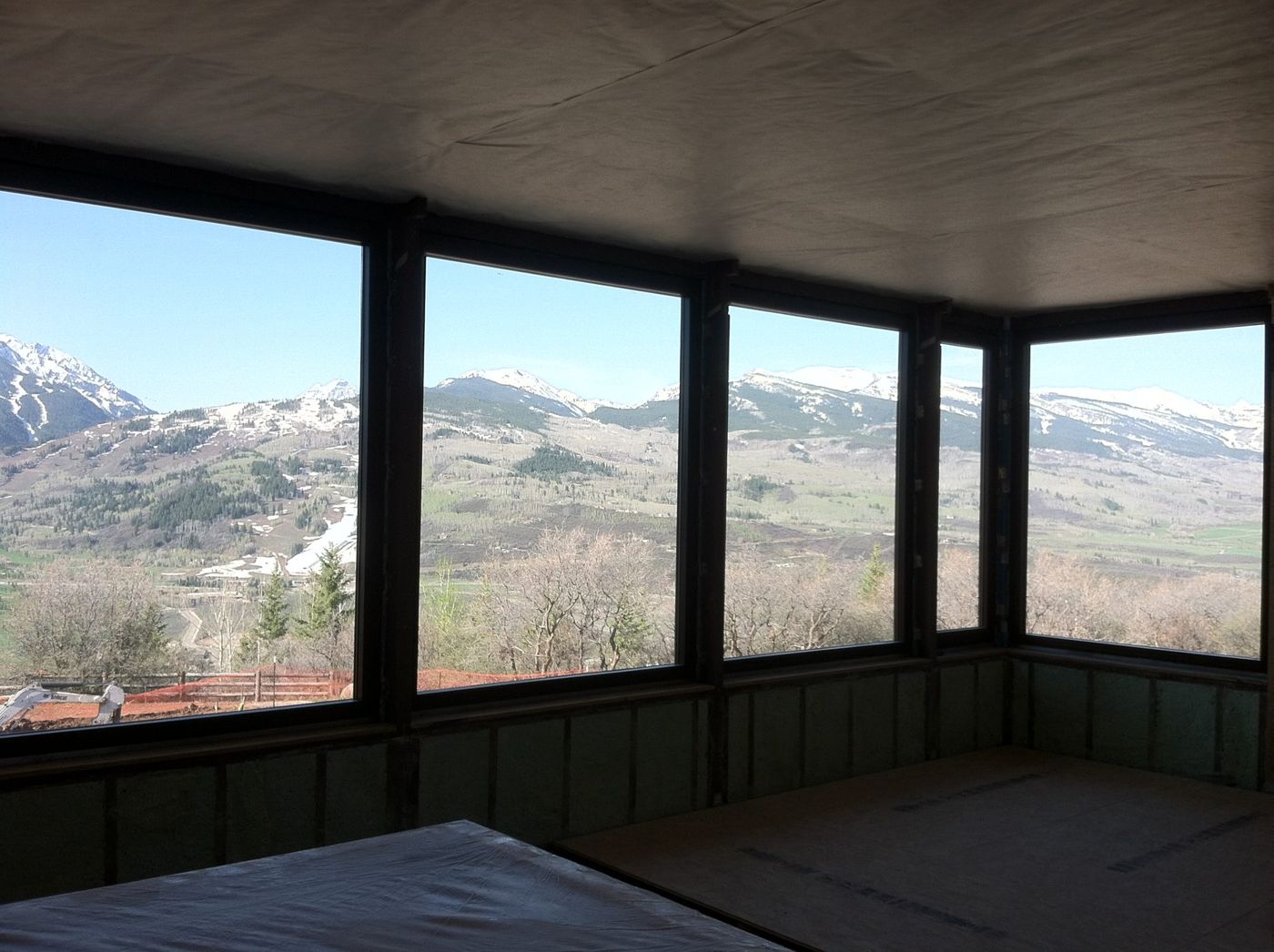 Black aluminum window installation in Los Angeles, CA