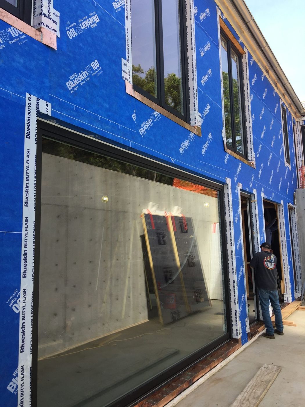 Folding glass wall system installation in Laguna Beach, CA
