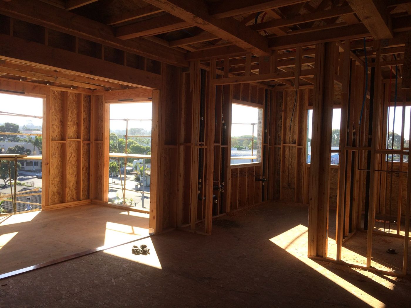 Black-framed aluminum windows installed in Long Beach, CA